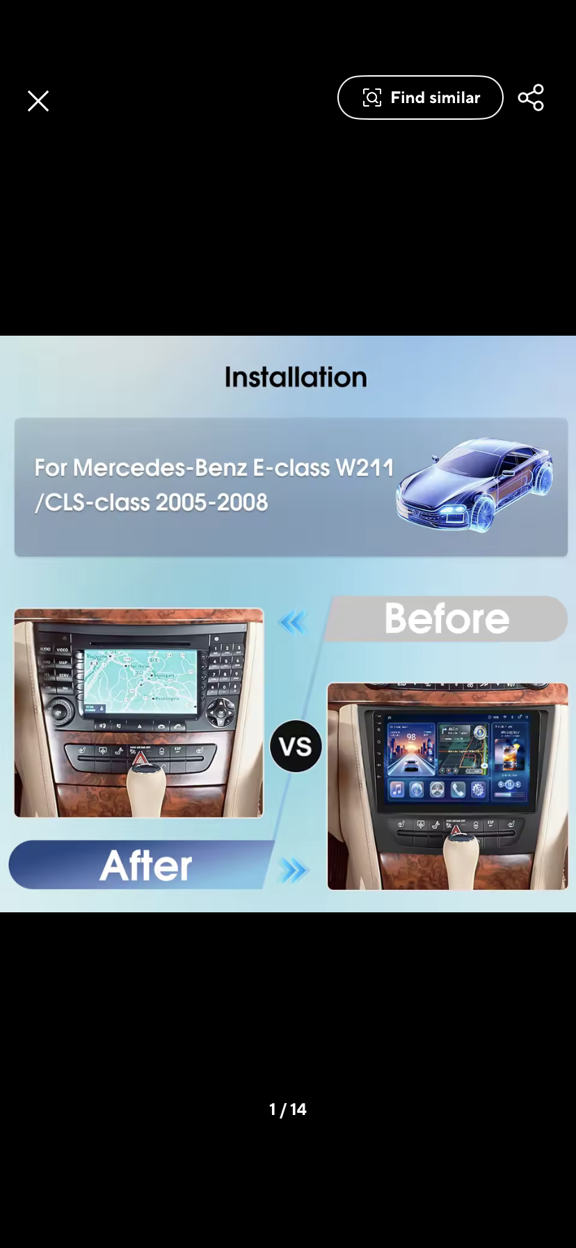 Navigație Mercedes-Benz w211 • Sistem Android & Apple CarPlay.